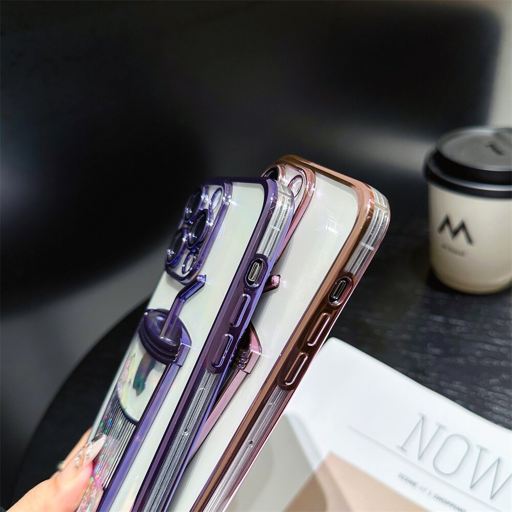 Norvo | Glitter Star Drink Cup iPhone Cover