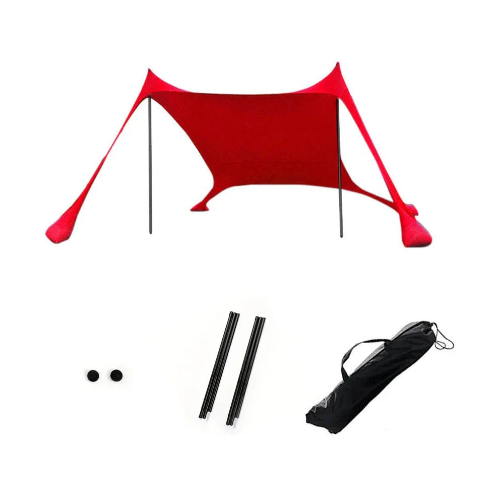 Norvo | Solaviva Strandtelt med UV-beskyttelse UPF50+ | Vindbestandig & Vanntett | For 3–4 personer | 200×200×170 cm