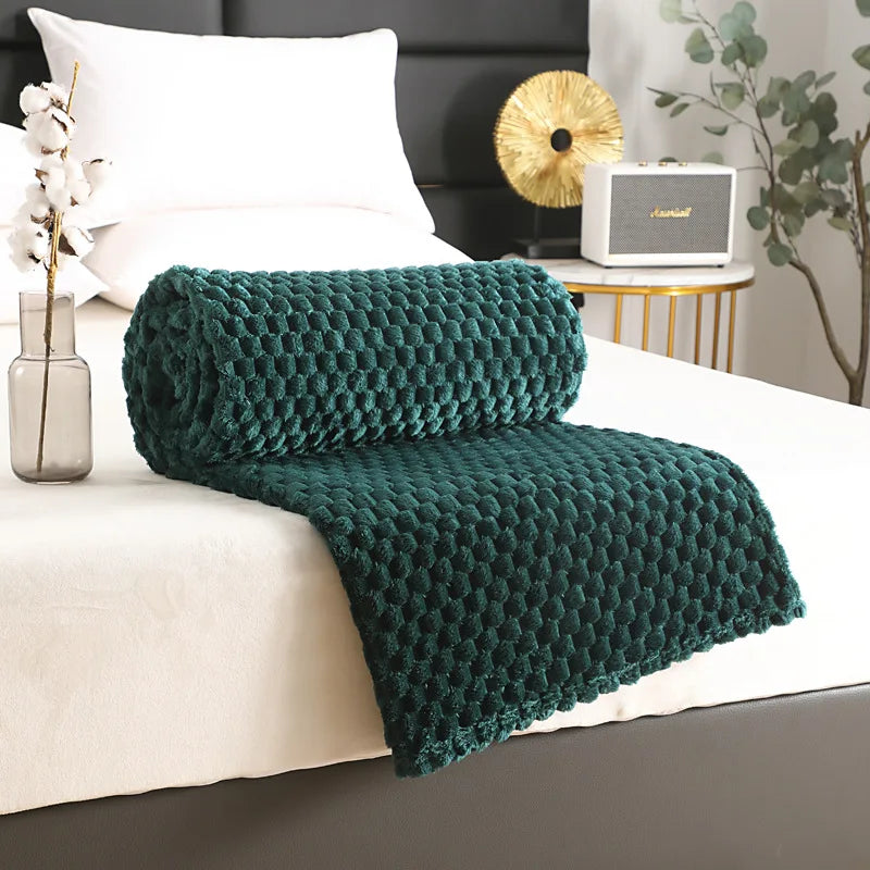 Norvo | CosyNest Fleece Teppe | Flanell Fleece Kose Teppe | Mykt & Lett | Varme Sofateppe for Høst & Vinter | Gaveidé til Jul