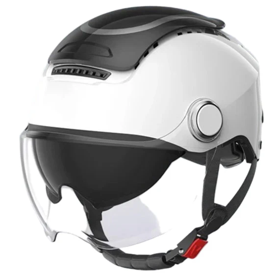 Norvo | Åpen ansikts motorsykkelhjelm med doble linser og pustende sommerdesign – RiderMax