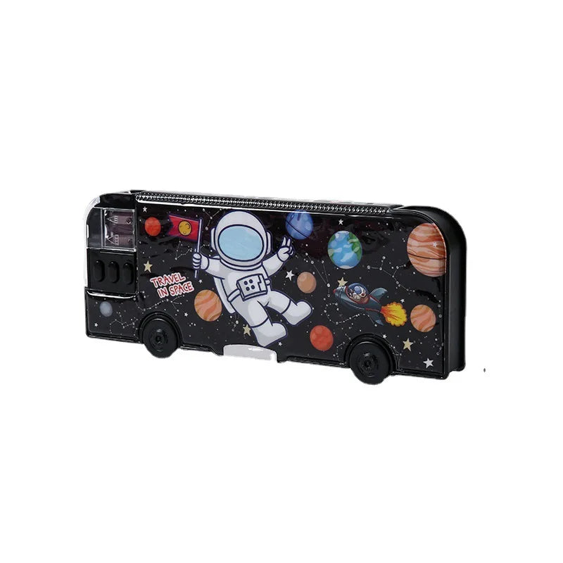 Norvo | Cartoon Buss Multifunksjonell Barne Skrivesaker Blyantboks