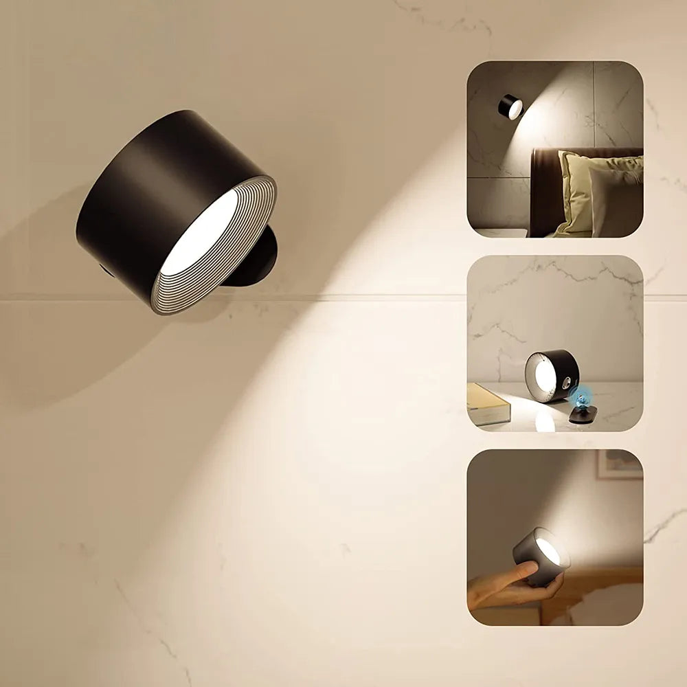 Norvo | LED vegglampe uten ledning for liming, fleksibel vegglampe for innendørs og utendørs bruk