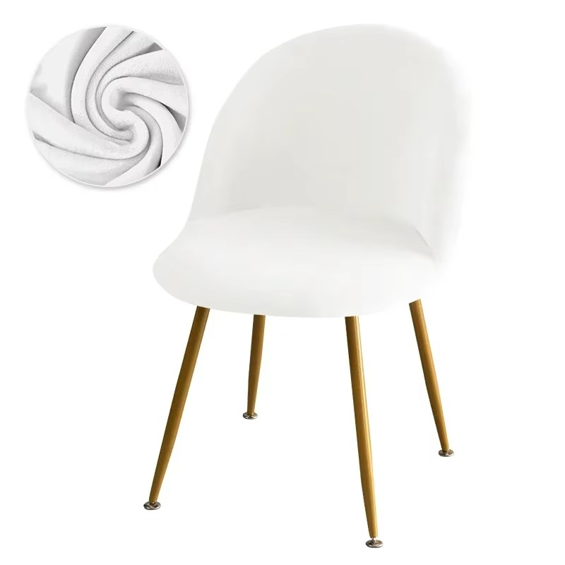 Norvo | Elastisk Fløyels Stolforklær - Stretch Lav Rygg Trekk til Spisestue- og Sminkestoler