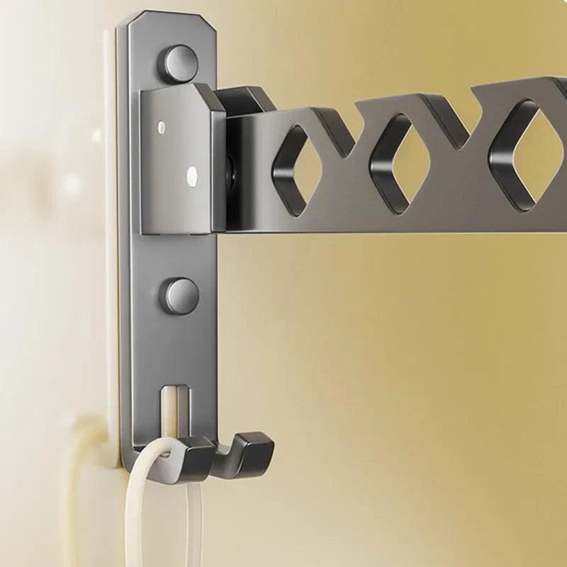 Norvo | Justerbar veggmontert klesstativ - Sammenleggbar kles- og klærorganisator med høyt belastningsdesign