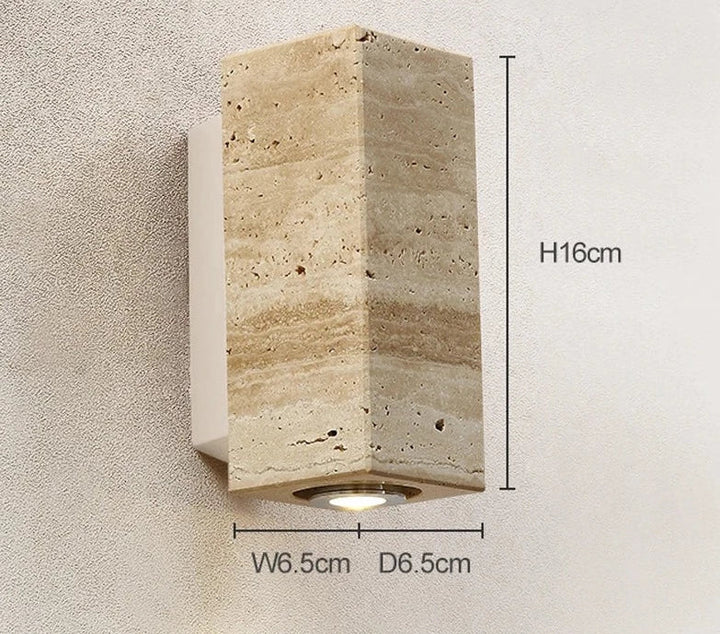 Norvo | Moderne Naturlig LED Vegglampe laget av Travertin