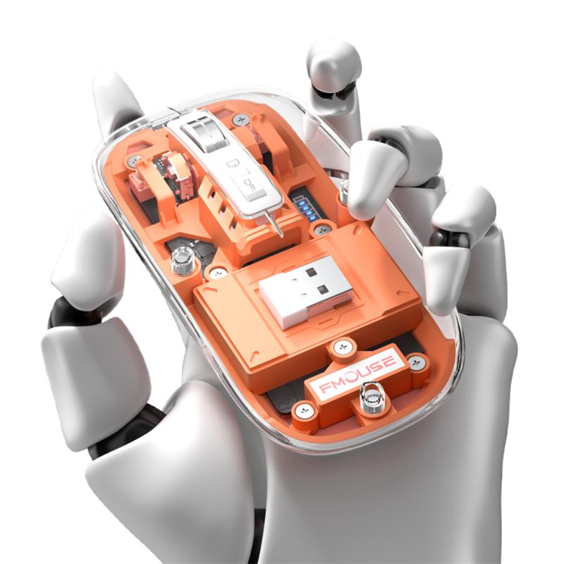 Norvo | Stille Gjennomsiktig Klar Klikk Trådløs Mus