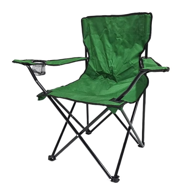 Norvo | Bærbar sammenleggbart utendørs stol med armlene, ryggstøtte og koppholder