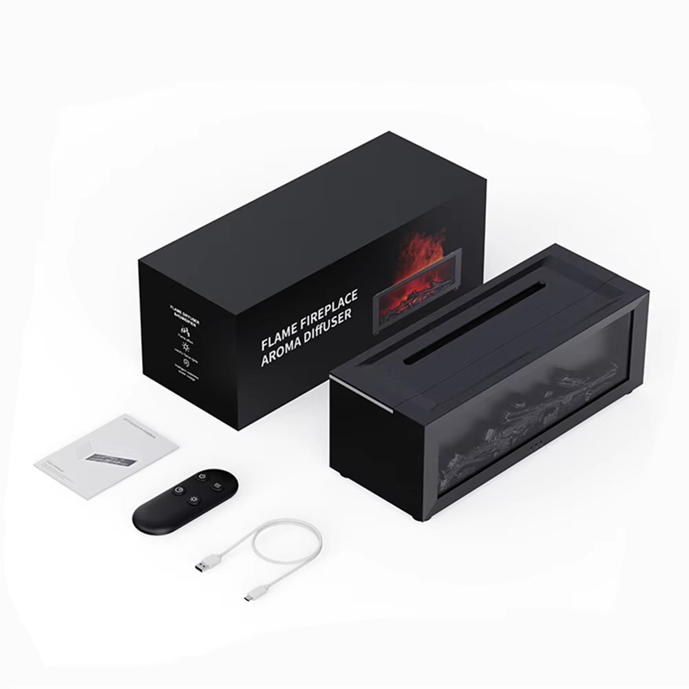 Norvo | Simulert Flamme Aromaterapi Diffuser og Luftfukter med Timer