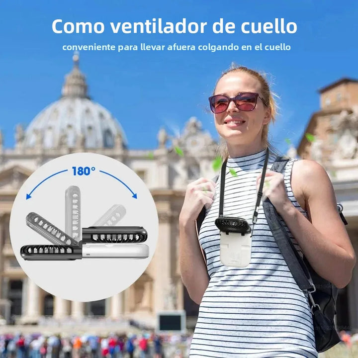 Norvo | Luftigo Mini USB-vifte | Kompakt, oppladbar vifte med digital skjerm og flere vindmodus