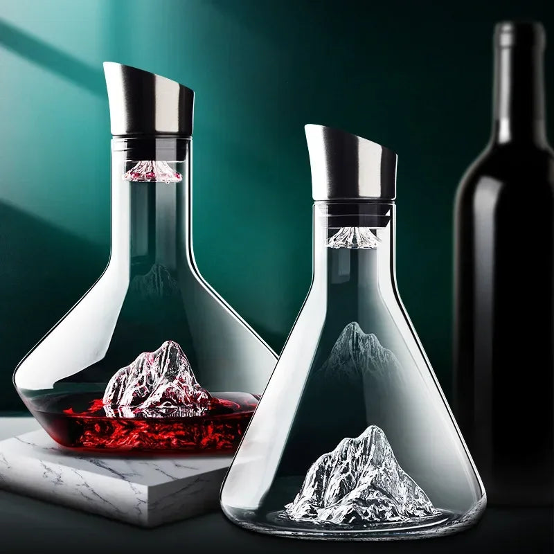 Norvo | 1500ml Iceberg Decanter Kreativ blyfri krystallmateriale luksus høy-kvalitets hjem rødvin vin distributør karaffel vin mugge