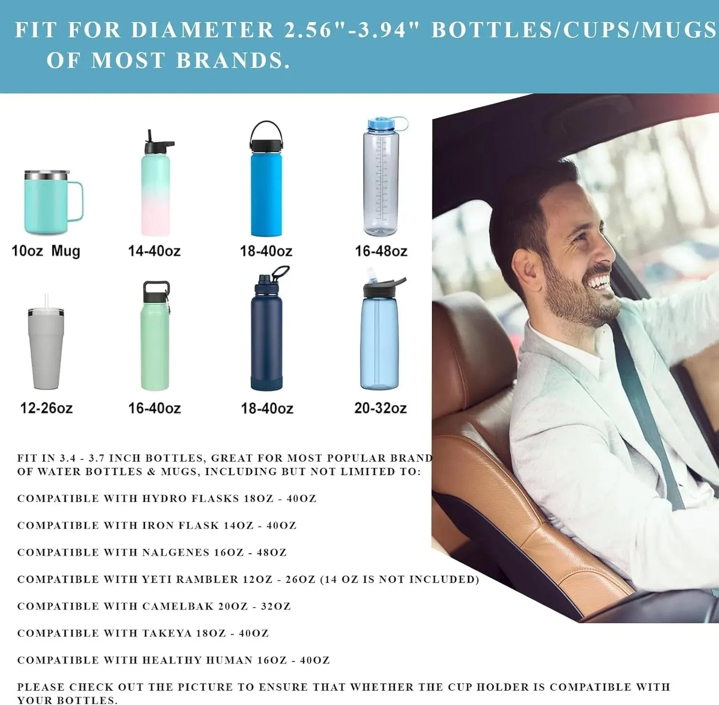 Norvo | Bil koppholder med avtakbar brett