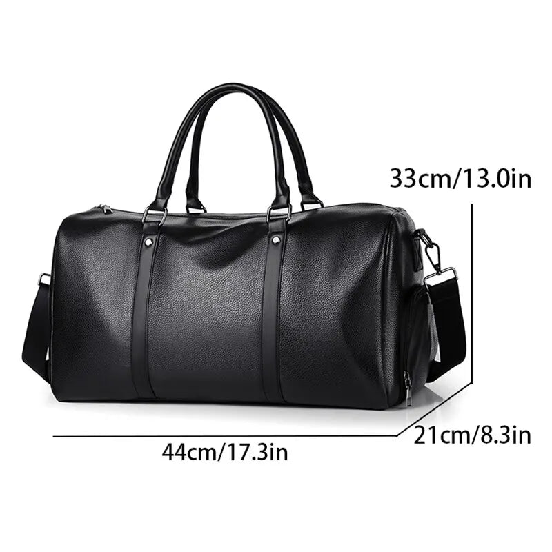 Norvo | Reiseveske Ravemo Roadster | Retro sportveske laget av vanntett PU | 44×33×21 cm | For korte turer, trening & motorsykkelkjøring