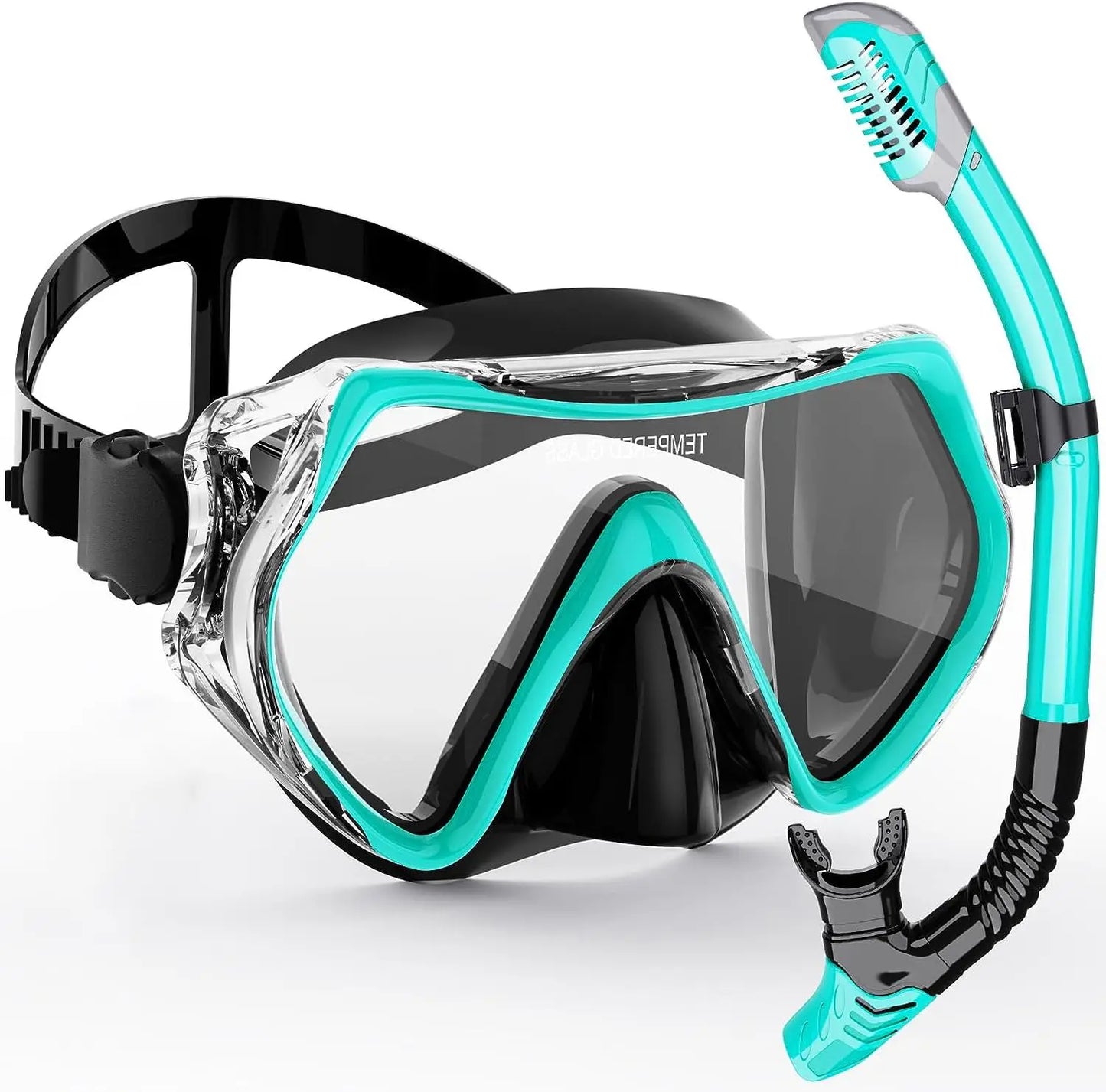 Norvo | AquaVision Snorkel Maske Sett for Voksne | Anti-Dugg & Slagbestandig | Silikon Kant & Tørr Snorkel | 180° Synsfelt