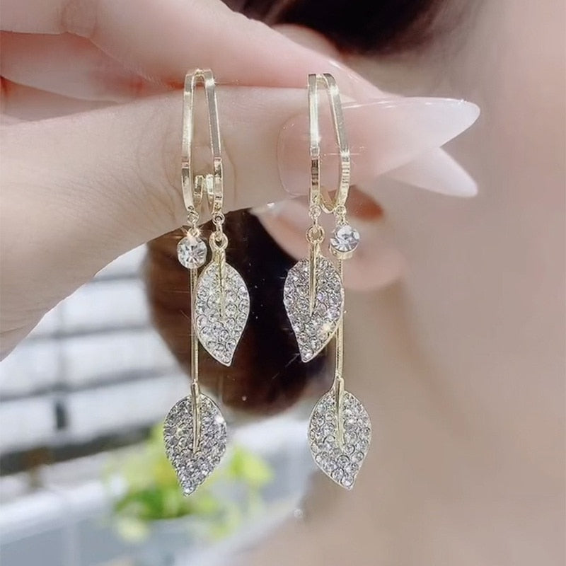 Norvo | Nature Elegance Krystall Lange Fringe Øredobber