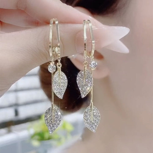 Norvo | Nature Elegance Krystall Lange Fringe Øredobber