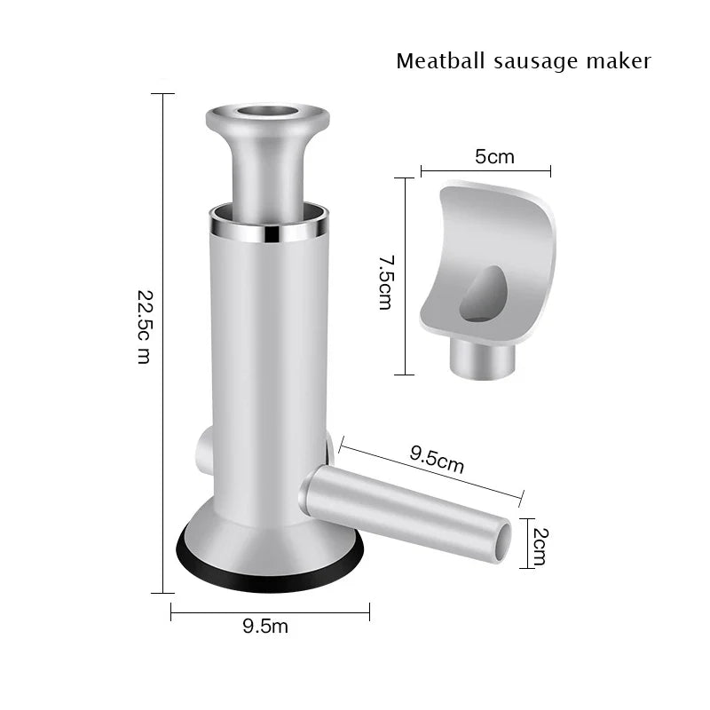 Norvo | Rustfritt Stål Horisontal Pølsemaskin - Hjemmelaget Kjøkkenpølsefyller og Fyllverktøy