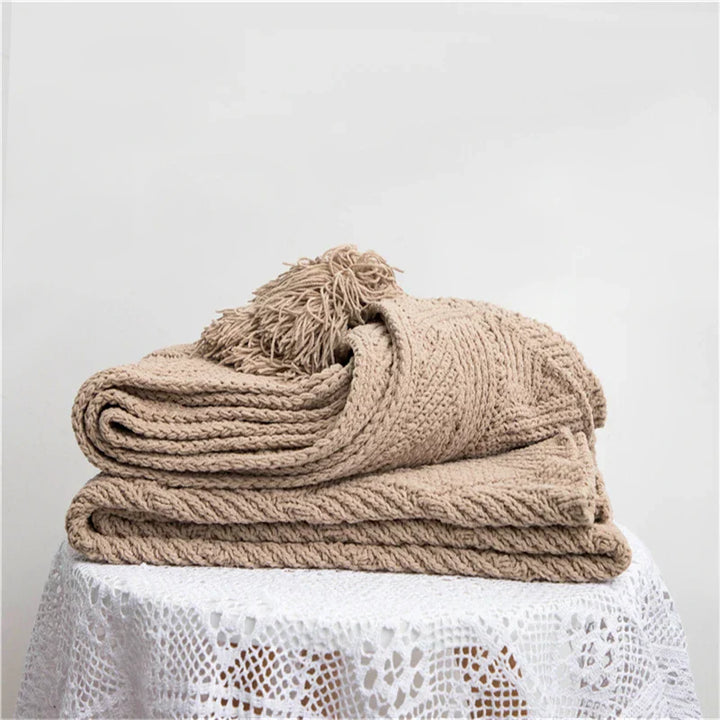 HeartCozy Blanket – Luxe Chenille Blanket with Heart Fringes Norvo
