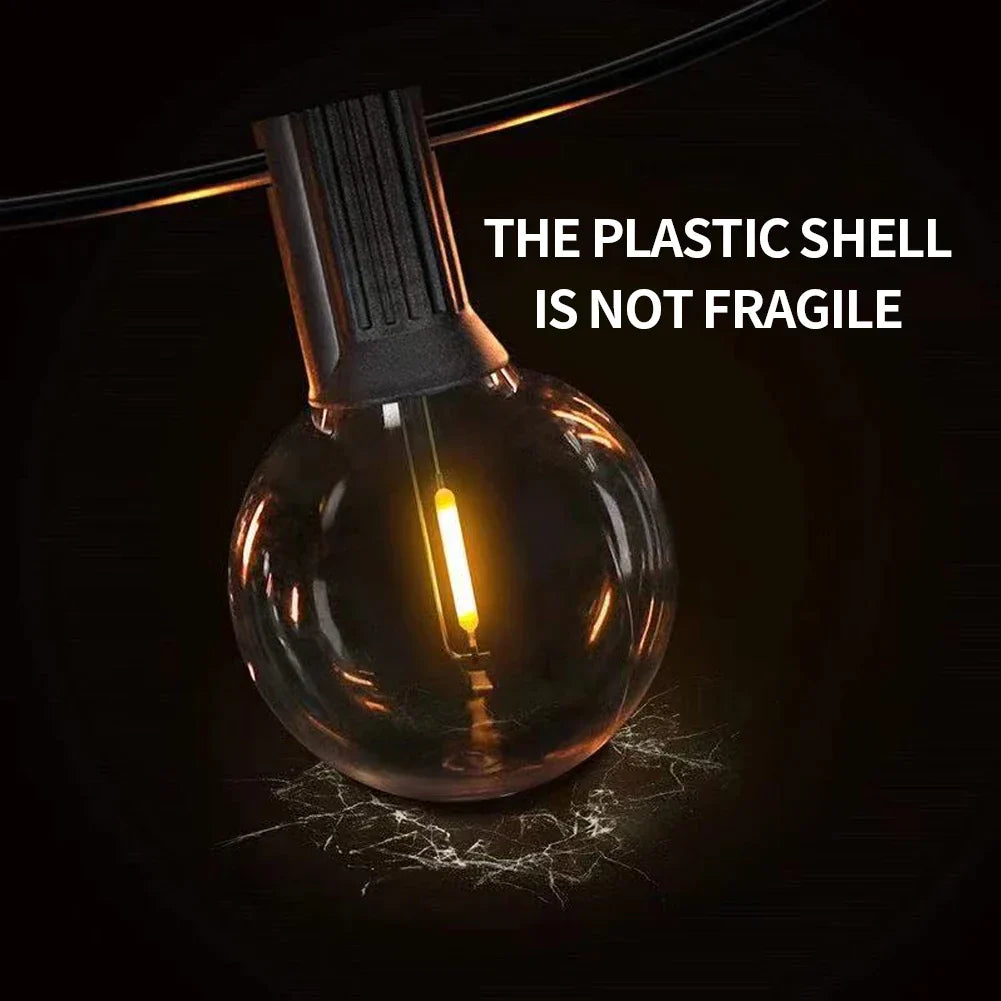 Norvo | G40 lyspærer, E12, 5 V, 110 V, 220 V, 1 W, plastglobelyspærer, lyskilder, for innendørs og utendørs bruk, terrasse, hjem, hage, dekorasjon, varm hvit