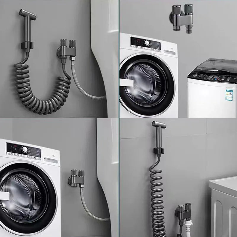 Dual Flow Pro – 2-i-1 Vegghane for toalett og vaskemaskin Norvo