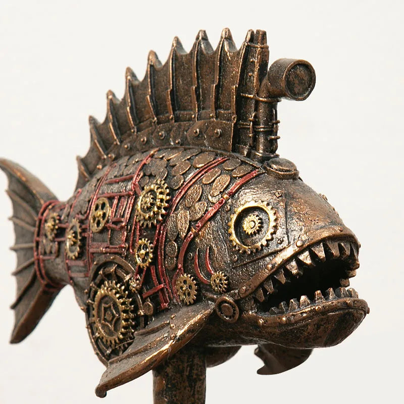 Norvo | Steampunk Mekanisk Blackfish Figurine