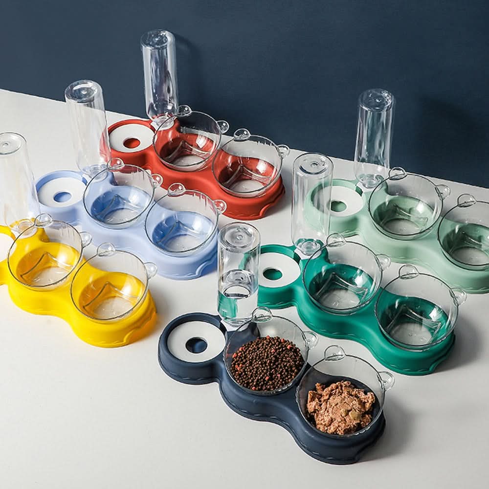 Norvo | 3-i-1 matingstasjon med drikkedispenser & hevet skål