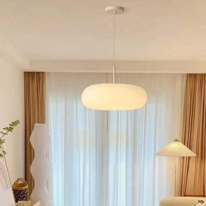 Norvo | Moderne Krem Pendellampe i Enkelt Kronestil med Varm LED Belysning