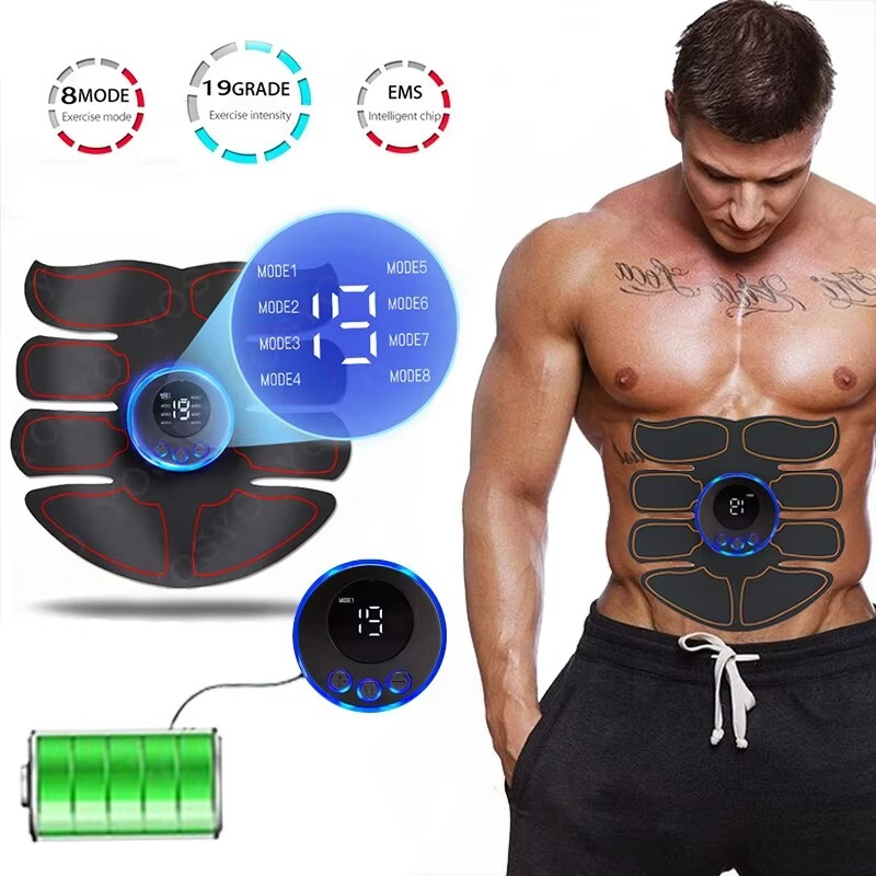 Norvo | USB Oppladbar EMS Muskelstimulator for ABS og Armtrening