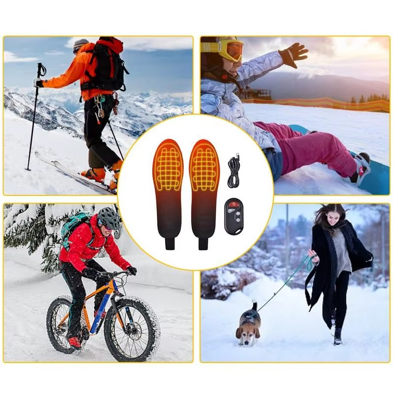 Norvo | USB-oppladbare 3-modus justerbare oppvarmede såler for utendørsaktiviteter