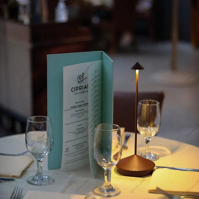 Norvo | Oppladbar Bordlampe Kreativ Spisestue Berøring Led Pina pro Bordlampe Hotell Bar Kaffe Skrivebordslampe Dekorativ Skrivebordslampe