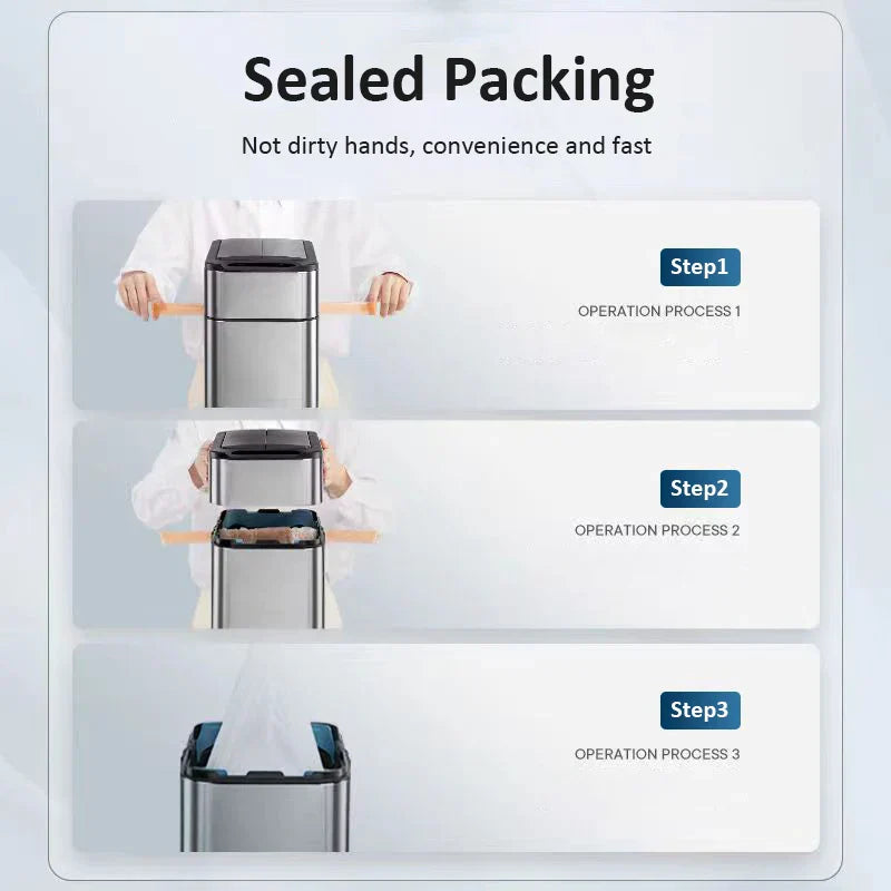 Norvo | Smart Kjøkkenbatteri Automatisk Sensorsøppelkurv