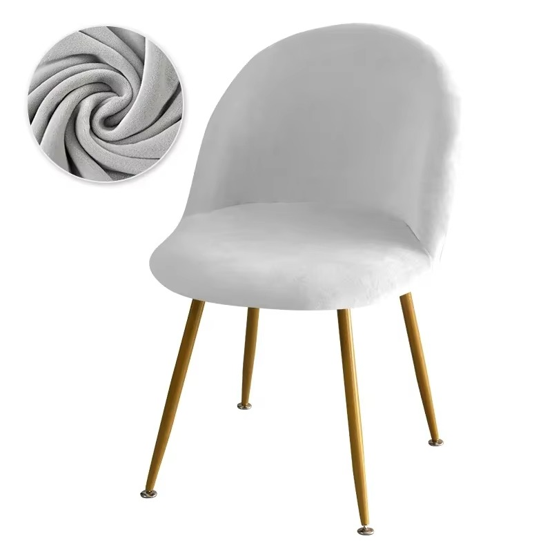 Norvo | Elastisk Fløyels Stolforklær - Stretch Lav Rygg Trekk til Spisestue- og Sminkestoler