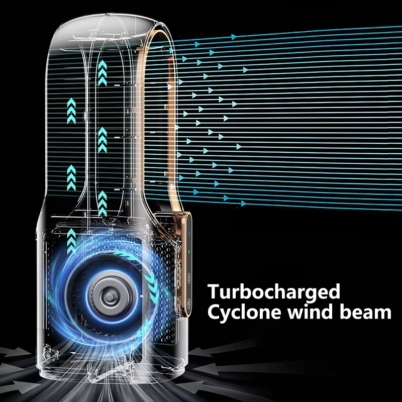 Norvo | Bærbar USB Elektrisk Bladeless Kjølevifte, Mini Skrivebords Air Conditioner