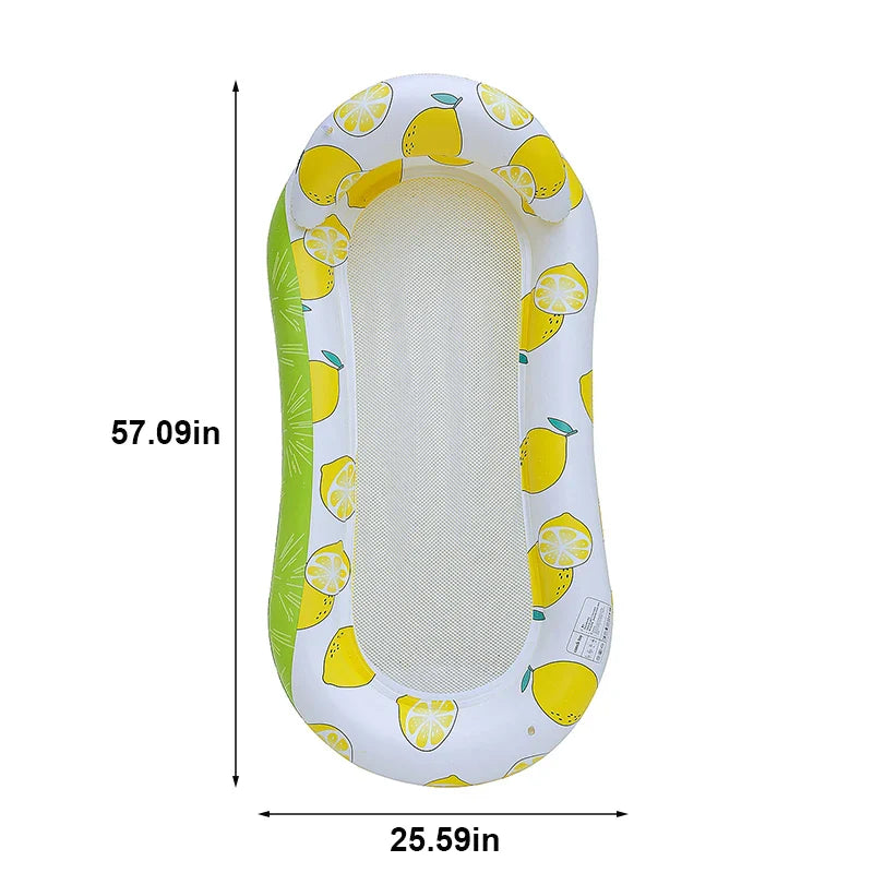 Norvo | AquaLiva Oppblåsbar Svømmelytter Rooxin | Ergonomisk Svømmehimmelseng med Mesh & Armlener | For Basseng, Innsjø & Strand