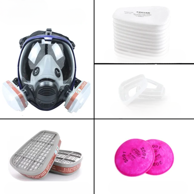 Norvo | Full Face Respirator Maske med Antidugg Linse og Industrielle Gassfiltre