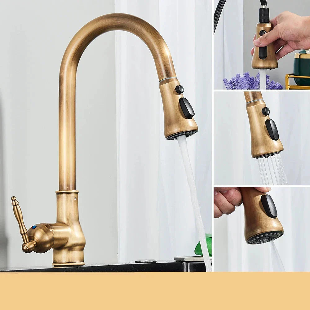 Norvo | Vintagetap – Antikk Kjøkkenkran i Messing