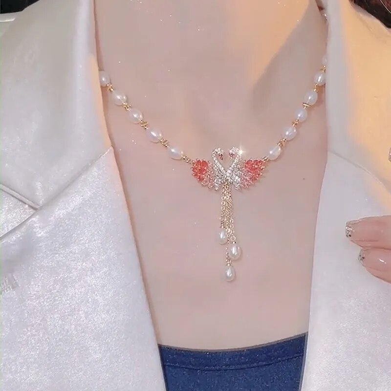 Norvo | Swan Love Charming Pendant Necklace