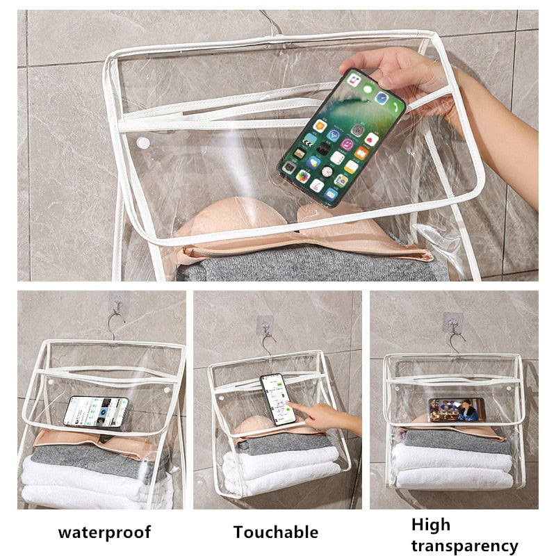Norvo | Vanntett Transparent Henge Bad Organizer Bag