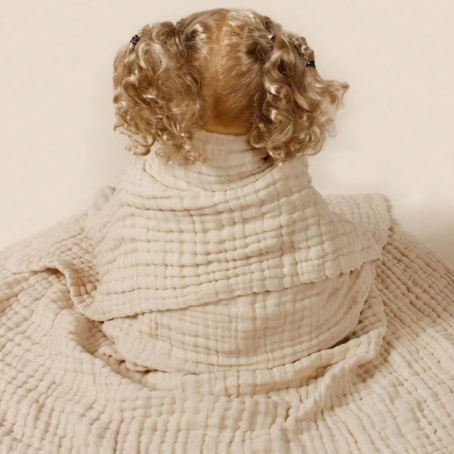 Norvo | Luksuriøs 6-lags bomull pustende baby swaddle teppe med blonderkant