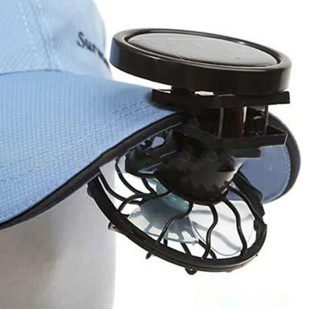 Norvo | Solar-Ventilator SunBreeze ClipFan | Mini-Clip Vifte med Solpanel | For Utendørsaktiviteter, Reiser & Sport | Håndfri Kjøling