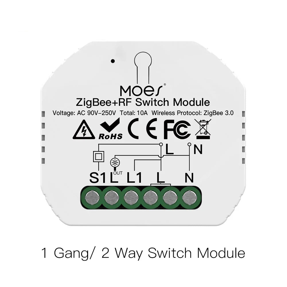 Tuya ZigBee Smart Light Relay Switch Module - WiFi Kontroll via SmartLife Google Alexa Apper