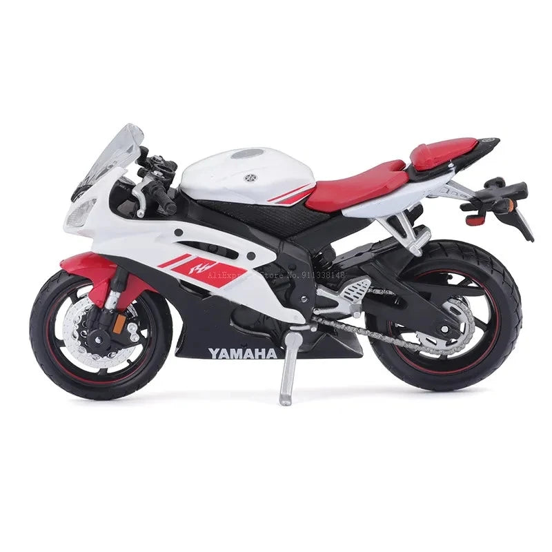 Norvo | 1:18 Skala Yamaha R6 Legering Rulle Sportbike Figurer Diecasts Barn Leke Motorsykkel Racing Modell Replika Samlergave for Gutter