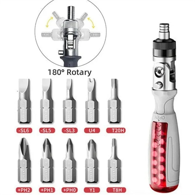 Norvo | Tilsvarende Master Multi-vinkel Sammenleggbar Skrutrekker Sett