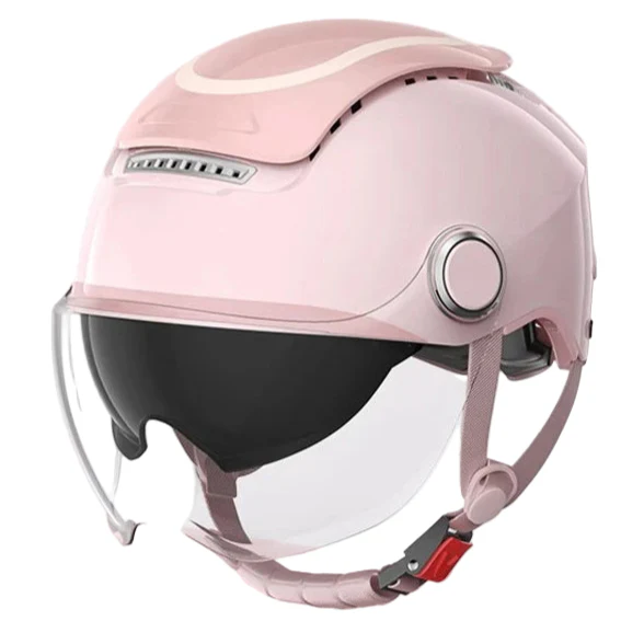 Norvo | Åpen ansikts motorsykkelhjelm med doble linser og pustende sommerdesign – RiderMax