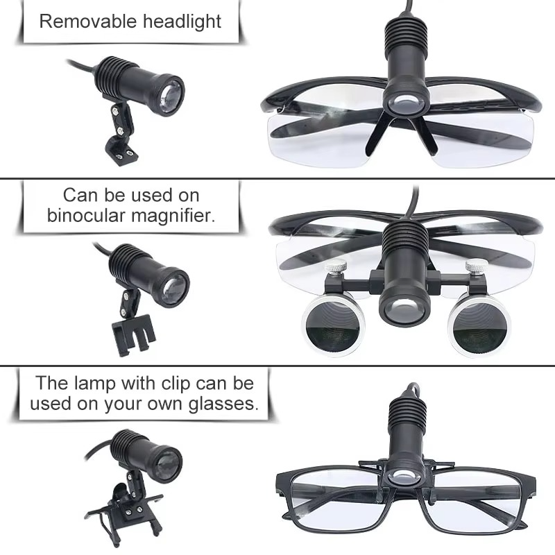 Norvo | Avanserte 5W LED Dental Loupe med dobbelt forstørrelse og justerbart hodelys