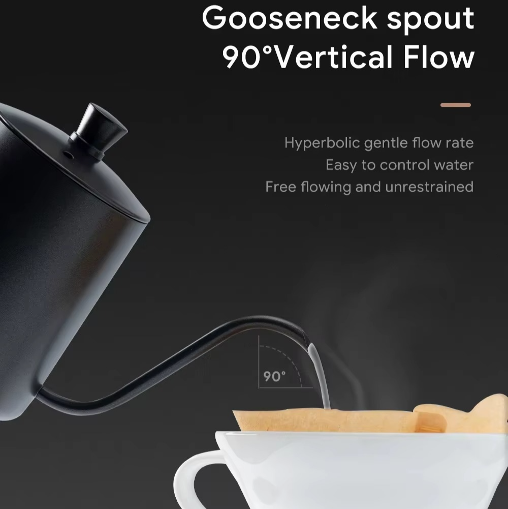 Norvo | Premium Rustfritt Stål Kaffe Drypp Kjele for Hjemmebrygging