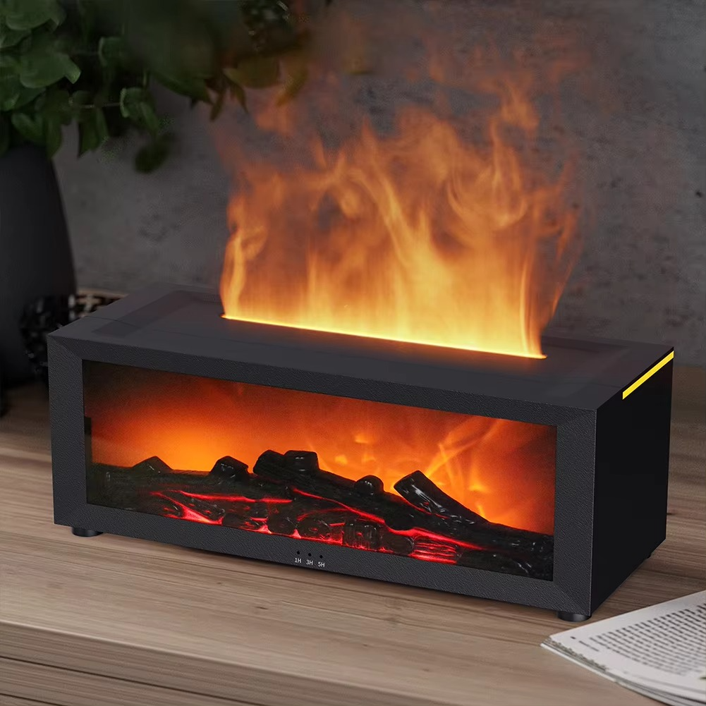 Norvo | Simulert Flamme Aromaterapi Diffuser og Luftfukter med Timer