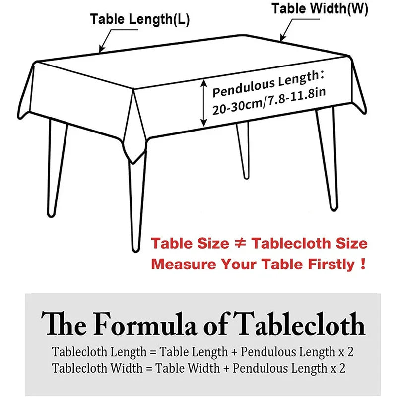 Norvo | 2023 Bomull-Lin Bordduk med Dusker, Rektangulær Bordduk for Spisebord, Kaffe-Te Borddukker, Bryllup Påskedekorasjon