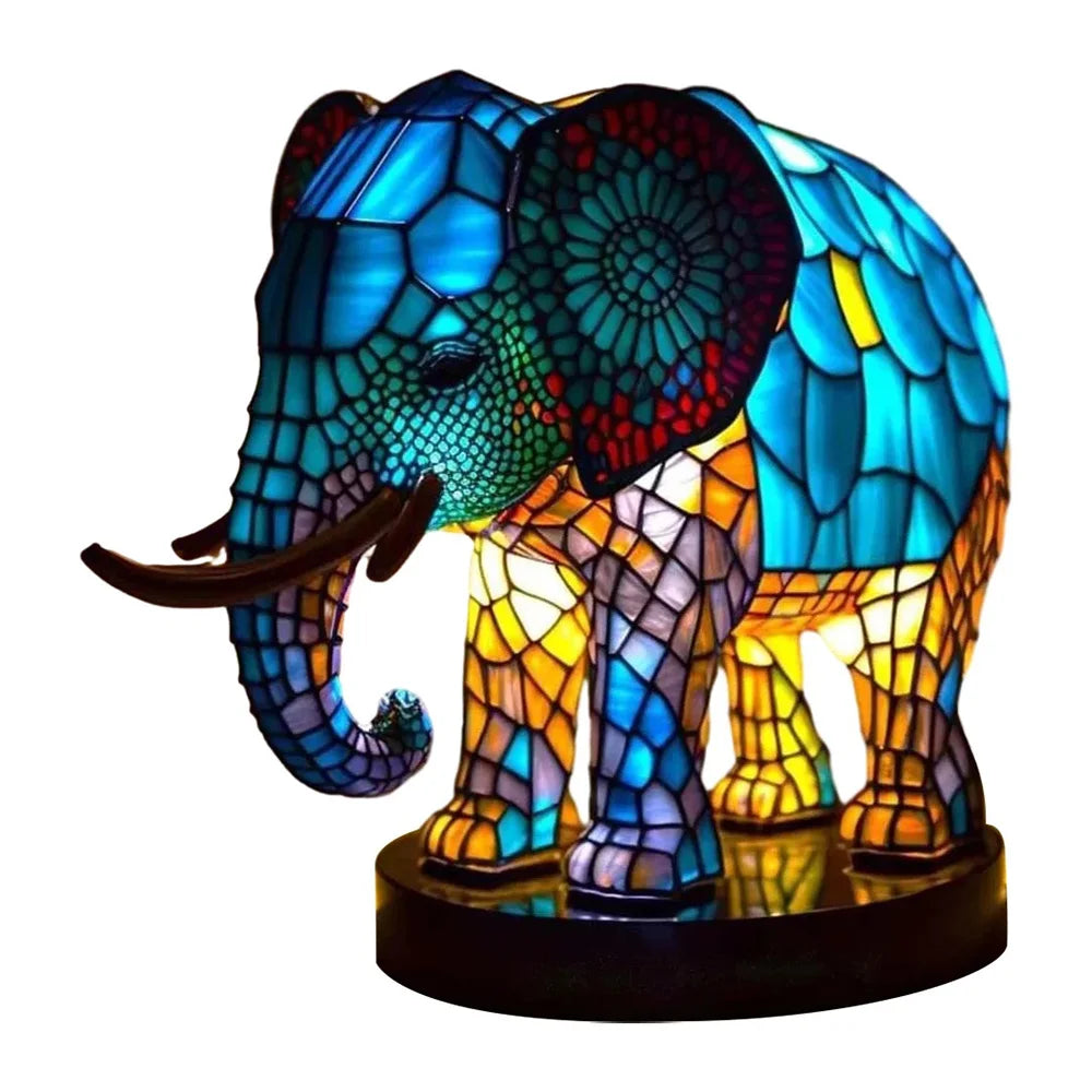 LumiFaune - 3D Lampe i Glass Dyre Dekorativ