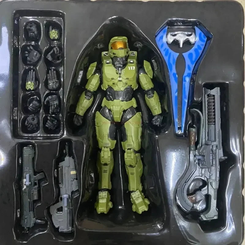 Norvo | 18cm Halo Infinite Master Chief Mjolnir Mk Vi 1/12 skala 17.5cm 6" actionfigur Re:edit Gen.3 117 Ko's 1000 modelldukker leker