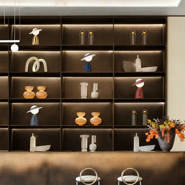 Norvo | Batteri Bordlampe Mann med Hatt